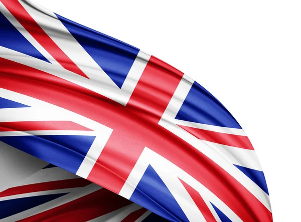 United Kingdom Flag Silk Copyspace Your Text Images White Background ...