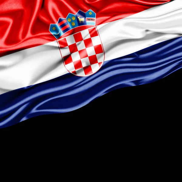 Bandiera Della Croazia Con Spazio Copia Del Testo Illustrazione — Foto Stock