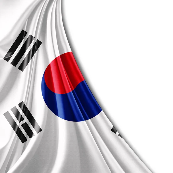 Bandera Corea Del Sur Con Espacio Copia Para Texto Ilustración — Foto de Stock