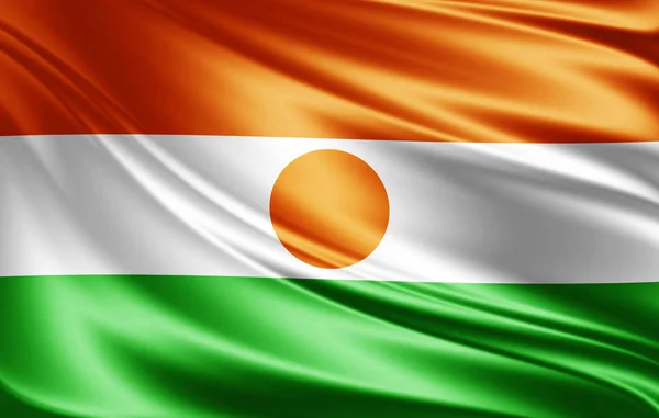 Másol Szöveg Illusztráció Helyet Niger Zászlaja — Stock Fotó