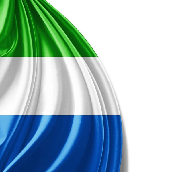 Vlajka Sierra Leone Kopií Prostor Pro Ilustraci Textu — Stock fotografie