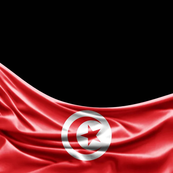 Drapeau Tunisie Avec Espace Copie Pour Votre Texte Illustration — Photo