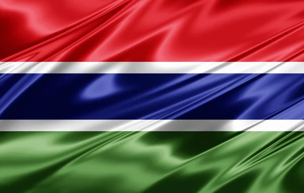 Gambiya Bayrağı Ile Kopya Alanı Metin Çizim Için — Stok fotoğraf