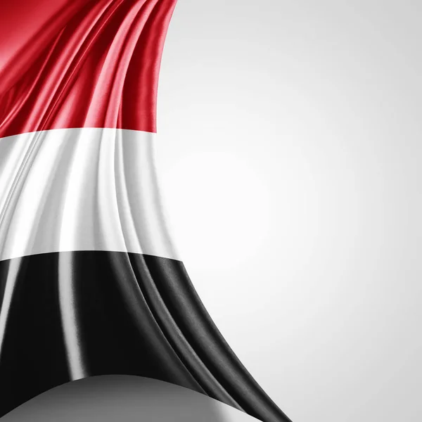 Másol Szöveg Illusztráció Helyet Jemen Zászlaja — Stock Fotó