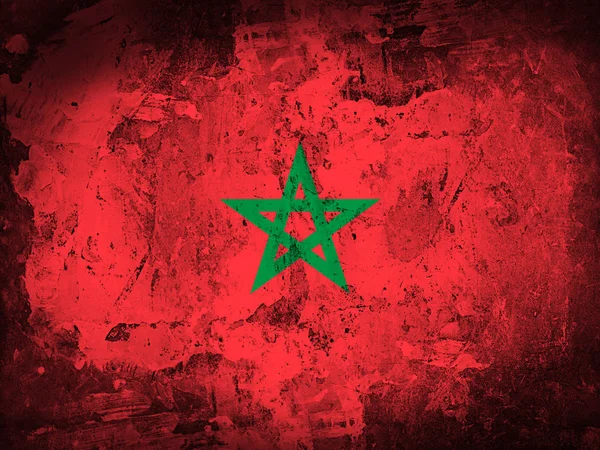 Bandeira Marocco Com Espaço Cópia Para Seu Texto Imagens — Fotografia de Stock