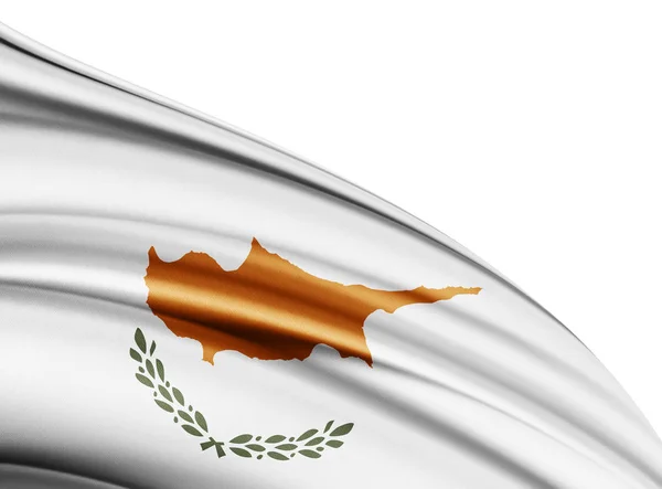 Vlag Van Cyprus Met Kopie Ruimte Voor Tekst Illustratie — Stockfoto