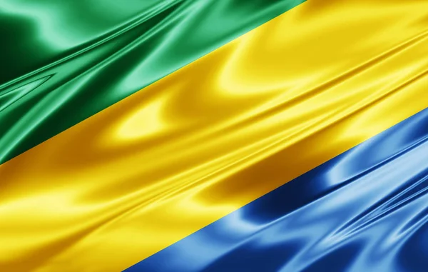 Drapeau Gabon Avec Espace Copie Pour Votre Texte Illustration — Photo