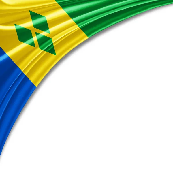 Flaga Saint Vincent Kopia Miejsce Twój Tekst Ilustracje — Zdjęcie stockowe