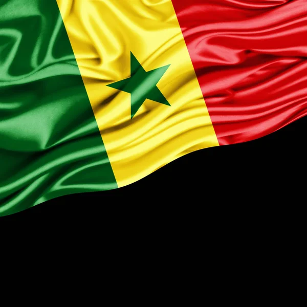 Bandera Senegal Con Espacio Copia Para Texto Ilustración —  Fotos de Stock
