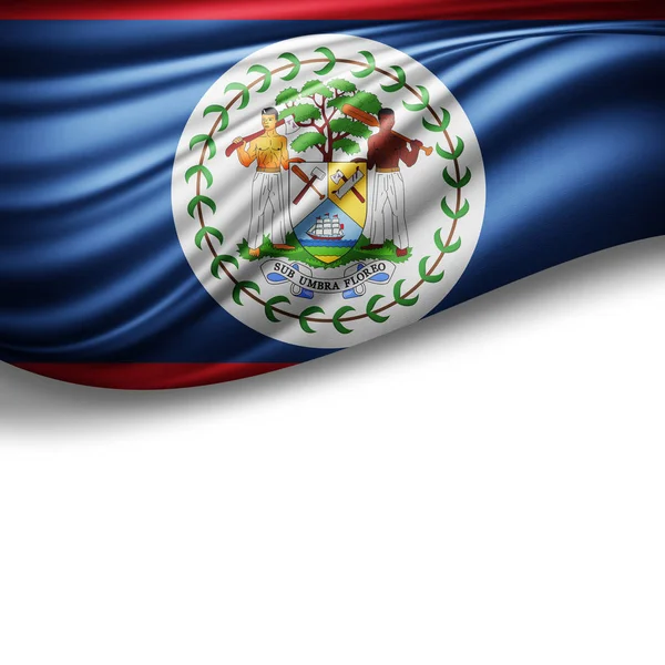Másol Szöveg Illusztráció Helyet Belize Zászlaja — Stock Fotó