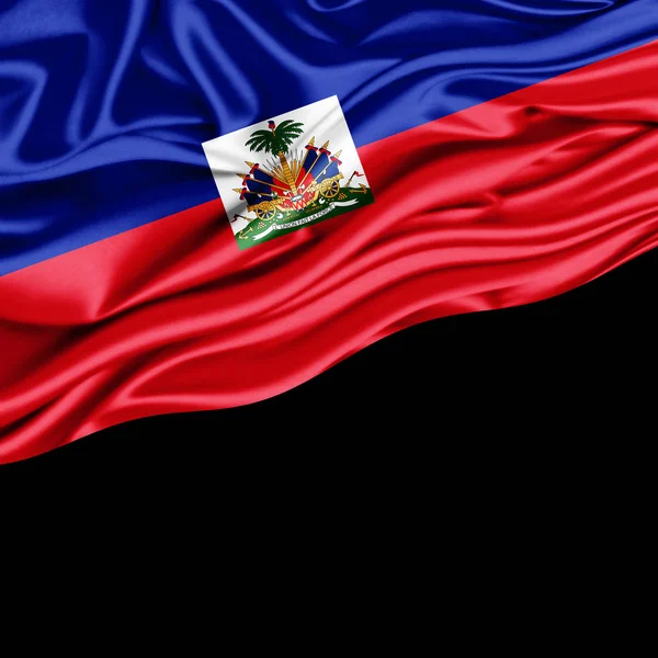 Bandeira Haiti Com Espaço Cópia Para Seu Texto Ilustração — Fotografia de Stock