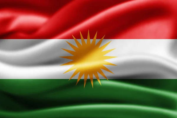 Bandiera Del Kurdistan Con Spazio Copia Del Testo Illustrazione — Foto Stock
