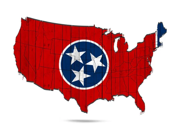 Tennessee Flag Mit Kopierplatz Für Ihre Texte Oder Bilder — Stockfoto