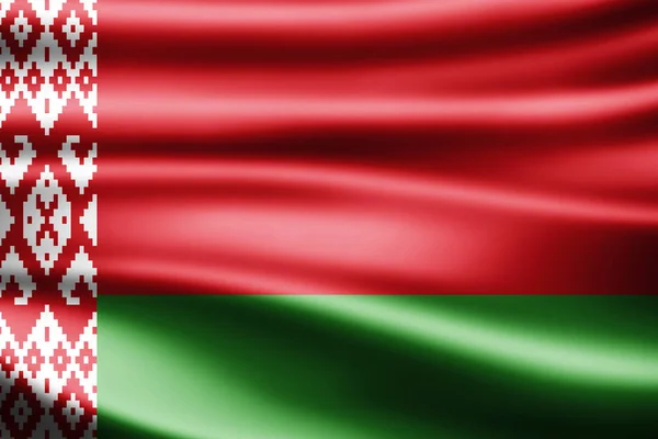 Beyaz Rusya Bayrağı Ile Kopya Alanı Metin Çizim Için — Stok fotoğraf