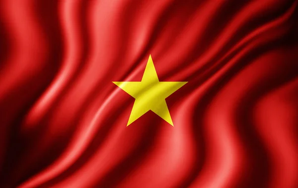 Vlag Van Vietnam Met Kopie Ruimte Voor Tekst Illustratie — Stockfoto