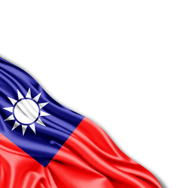 Zászlaja Tajvan Másolatot Helyet Szöveg Illusztráció — Stock Fotó