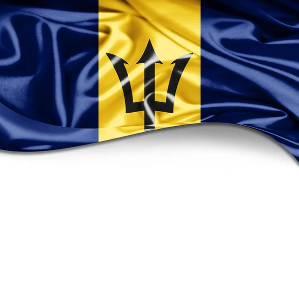 Barbados Flagga Med Kopia Utrymme För Din Text Illustration — Stockfoto