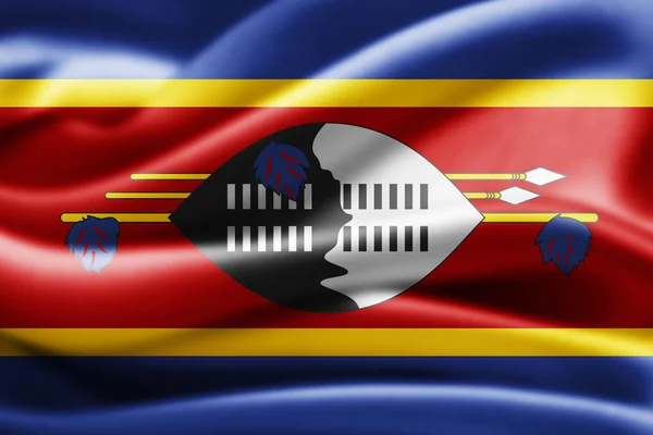 Vlag Van Swaziland Met Kopie Ruimte Voor Tekst Illustratie — Stockfoto