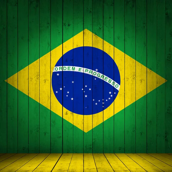 Vlag Van Brazilië Met Kopie Ruimte Voor Tekst Afbeeldingen — Stockfoto