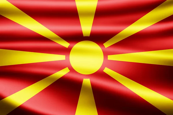 Flagge Mazedoniens Mit Kopierplatz Für Ihren Text Illustration — Stockfoto