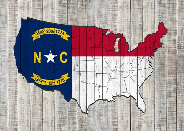 Bandeira Carolina Norte Com Espaço Cópia Para Seu Texto Imagens — Fotografia de Stock