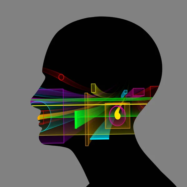 Human Head Background Illustration — Stock Photo, Image