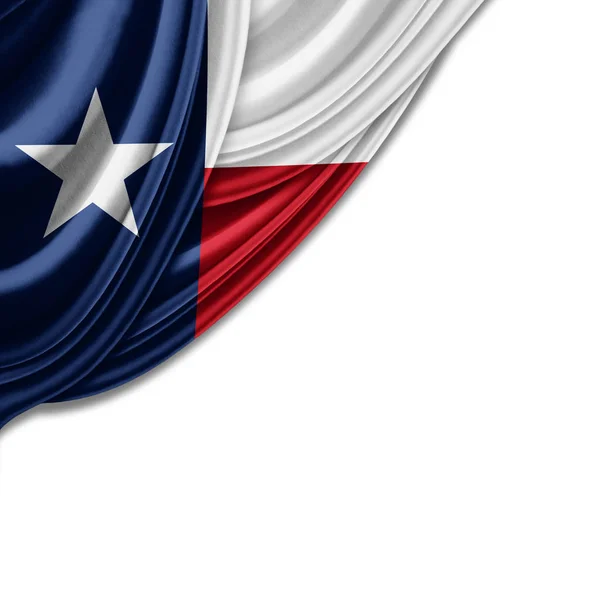 Teksas Metninizle Beyaz Arka Plan Illüstrasyon Kopya Alanı Olan Bayrağı — Stok fotoğraf