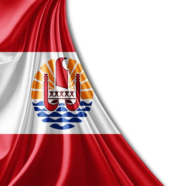 Fransk Polynesias Flagg Med Plass Til Tekst Illustrasjon – stockfoto
