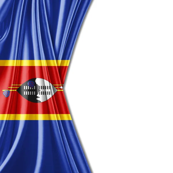 Bandeira Suazilândia Com Espaço Cópia Para Seu Texto Ilustração — Fotografia de Stock