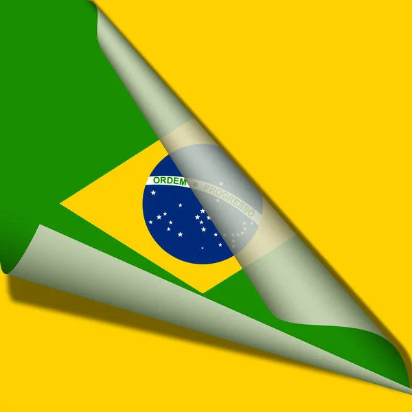 Vlajka Brazílie Abstraktní Pozadí Ilustrace — Stock fotografie