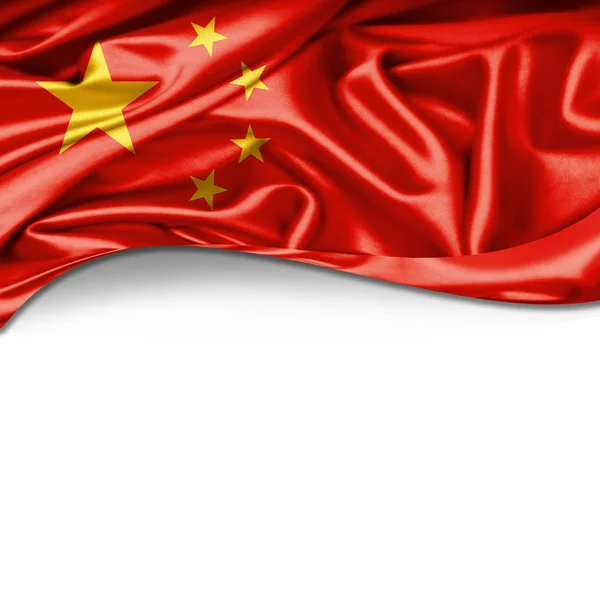 Bandera China Con Espacio Copia Para Texto Ilustración — Foto de Stock