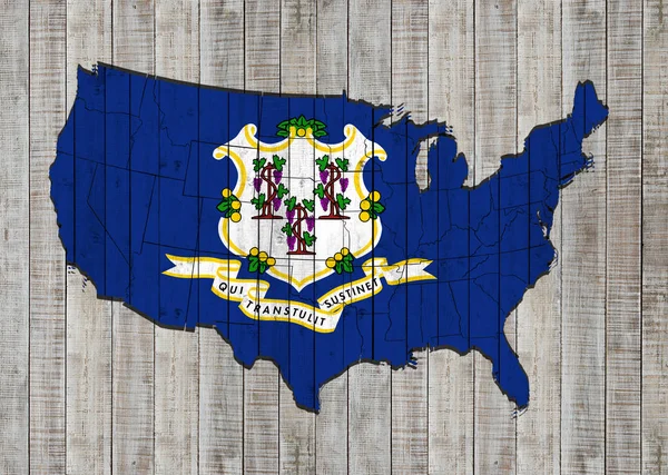 Flaga Connecticut Kopia Przestrzeń Dla Tekstu Lub Obrazów — Zdjęcie stockowe