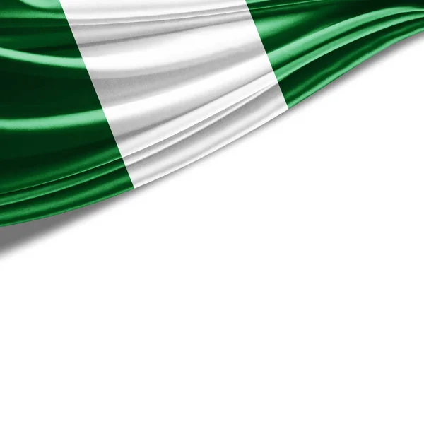 Vlag Van Nigeria Met Kopie Ruimte Voor Tekst Illustratie — Stockfoto