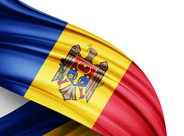 Bandiera Della Moldova Con Spazio Copia Del Testo Illustrazione — Foto Stock