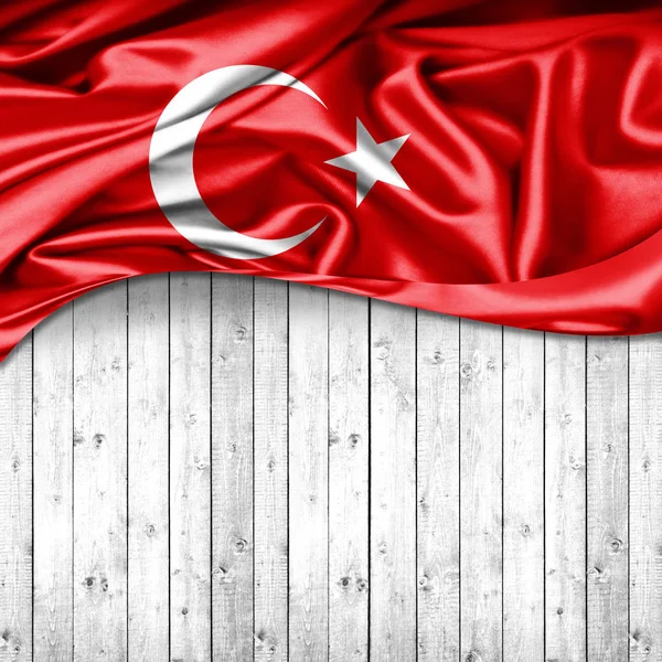 Bandiera Della Turchia Con Spazio Copia Del Testo Illustrazione — Foto Stock