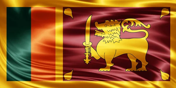 Bandera Sri Lanka Con Espacio Copia Para Texto Ilustración — Foto de Stock
