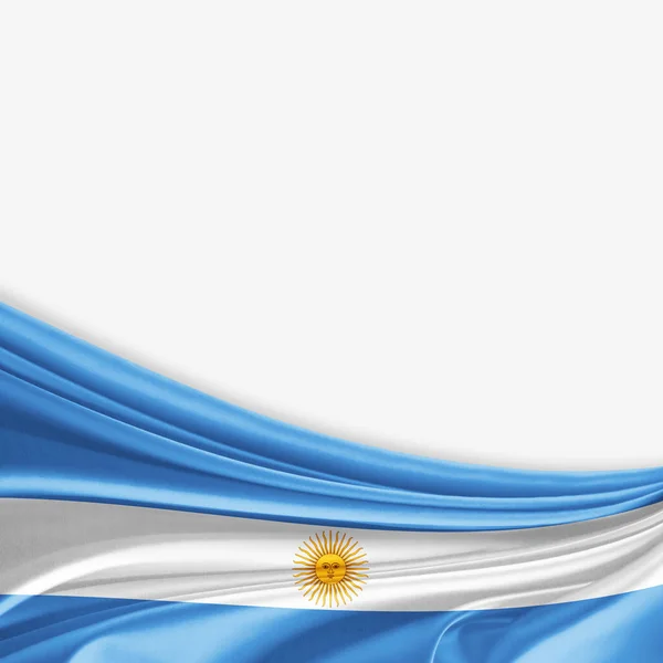 Bandeira Argentina Com Espaço Cópia Para Seu Texto Ilustração — Fotografia de Stock