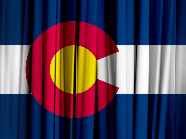 Flaga Stanowa Kolorado Kopia Miejsce Twój Tekst Ilustracje — Zdjęcie stockowe