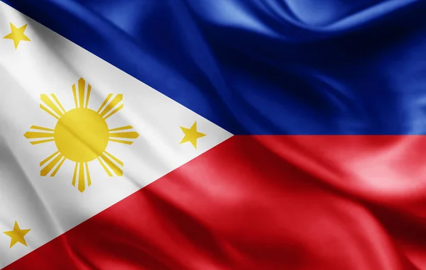 Filipinler Bayrağı Ile Kopya Alanı Metin Çizim Için — Stok fotoğraf