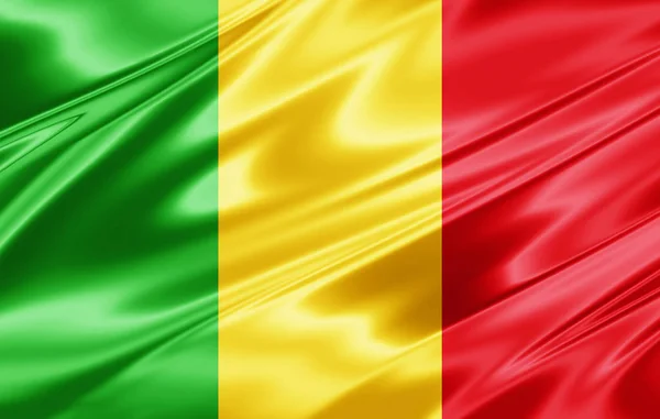 Vlag Van Mali Met Kopie Ruimte Voor Tekst Illustratie — Stockfoto