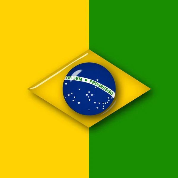 Bandeira Brasil Fundo Abstrato Ilustração — Fotografia de Stock