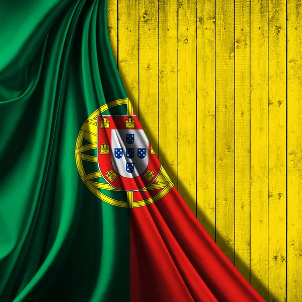 テキスト イラストのコピー スペースを持つポルトガルの旗 — ストック写真
