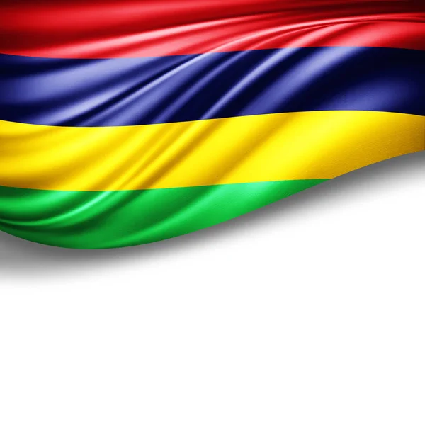 Flag Mauritius Copy Space Your Text White Background Illustration — Stock Photo, Image