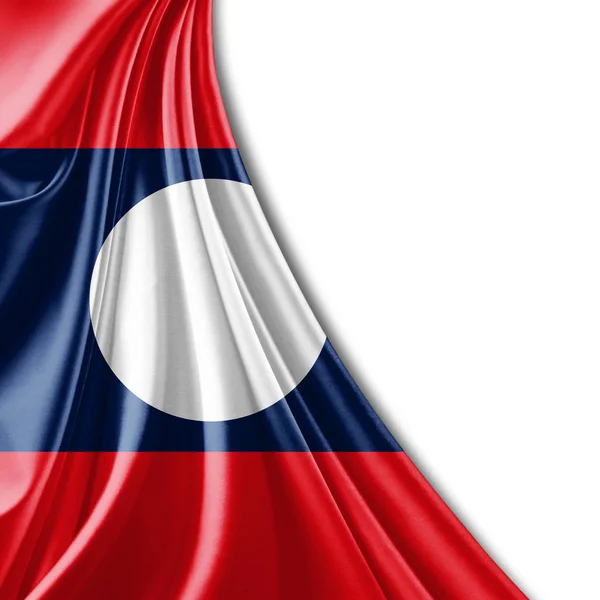Flagge Von Laos Mit Kopierplatz Für Ihren Text Illustration — Stockfoto