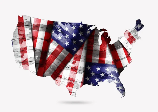 Mappa Degli Stati Uniti Con Spazio Copia Del Testo Delle — Foto Stock