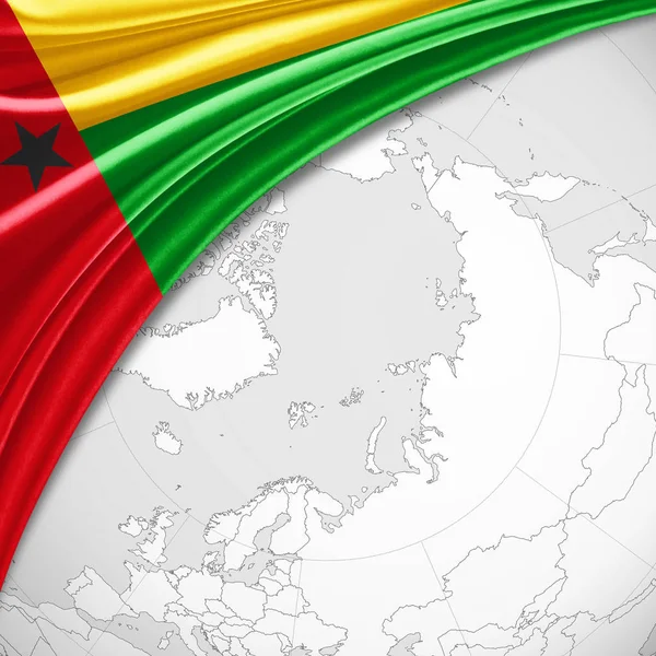 Flagge Von Guinea Bissau Mit Kopierplatz Für Ihren Text Illustration — Stockfoto