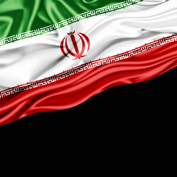 Iran bayrağı ile kopya alanı metin - 3d çizim için    