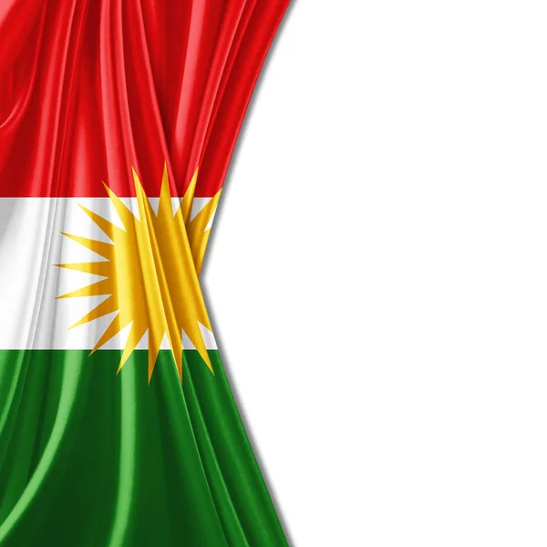 Flagge Von Kurdistan Mit Kopierplatz Für Ihren Text Illustration — Stockfoto