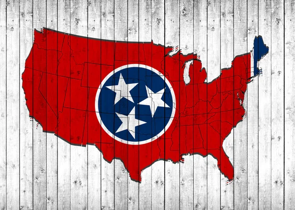 Tennessee Flag Mit Kopierplatz Für Ihre Texte Oder Bilder — Stockfoto