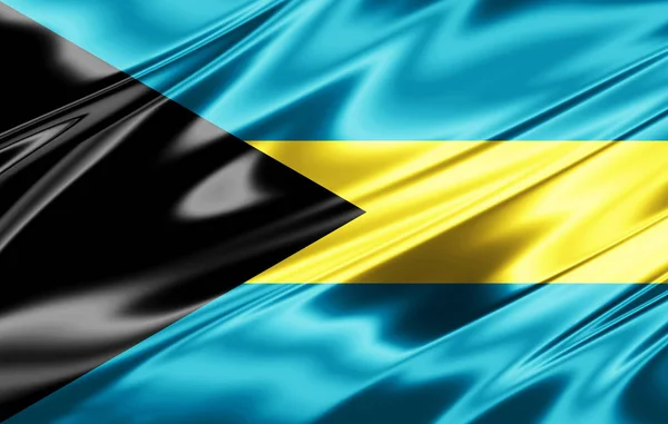 Vlag Van Bahama Met Kopie Ruimte Voor Tekst Illustratie — Stockfoto
